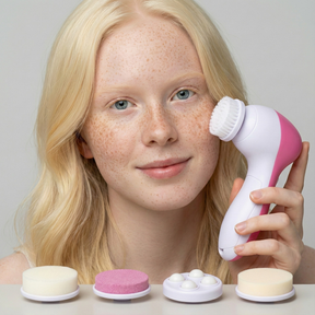 DermaGlow 5 em 1™ – Escova Facial Elétrica Esfoliante e Massageadora