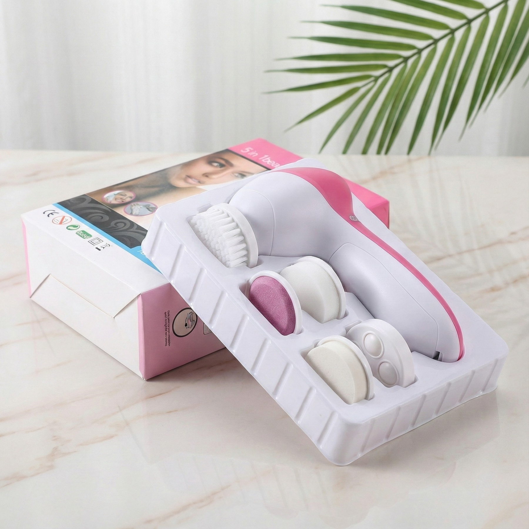 DermaGlow 5 em 1™ – Escova Facial Elétrica Esfoliante e Massageadora