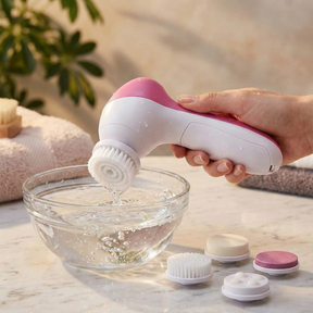 DermaGlow 5 em 1™ – Escova Facial Elétrica Esfoliante e Massageadora